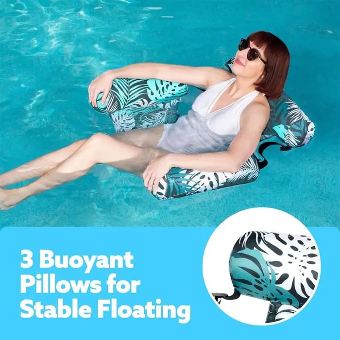 Chaise longue gonflable pour adultes avec accoudoirs