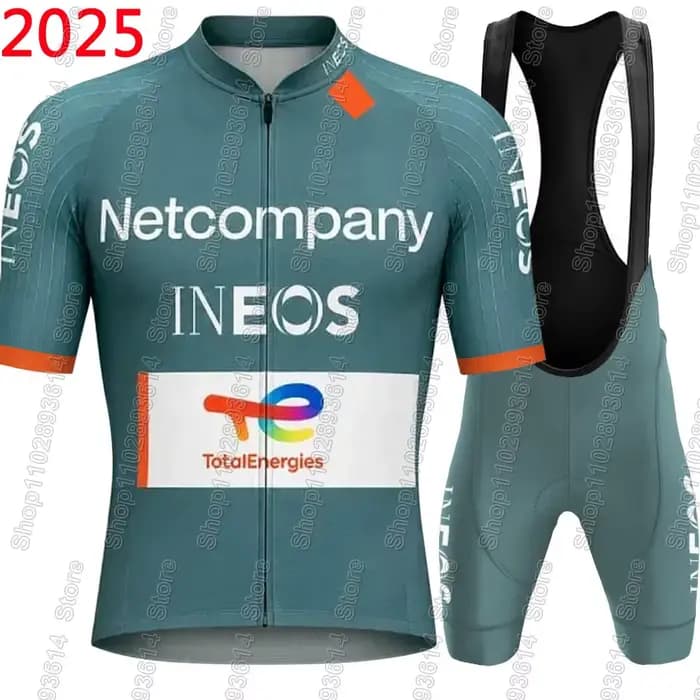 Ensemble de maillot de cyclisme Netcompany-Ineos 2026 pour le Tour de l'Italie, vêtements gris pour vélo, maillot de cyclisme, short de cyclisme
