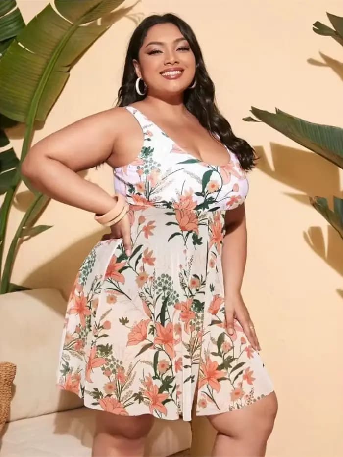 Maillot de bain une pièce grande taille pour femme, taille haute, push-up, effet ventre plat, ensemble bikini d'été