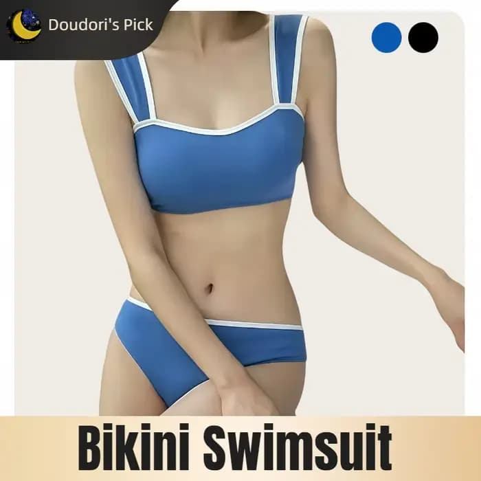 Maillot de bain bikini deux pièces minimaliste et conservateur pour femme