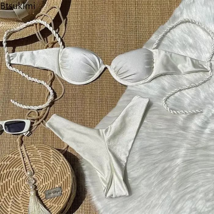 Nouvel ensemble bikini deux pièces 2026 – Maillot de bain sexy et décontracté pour femme