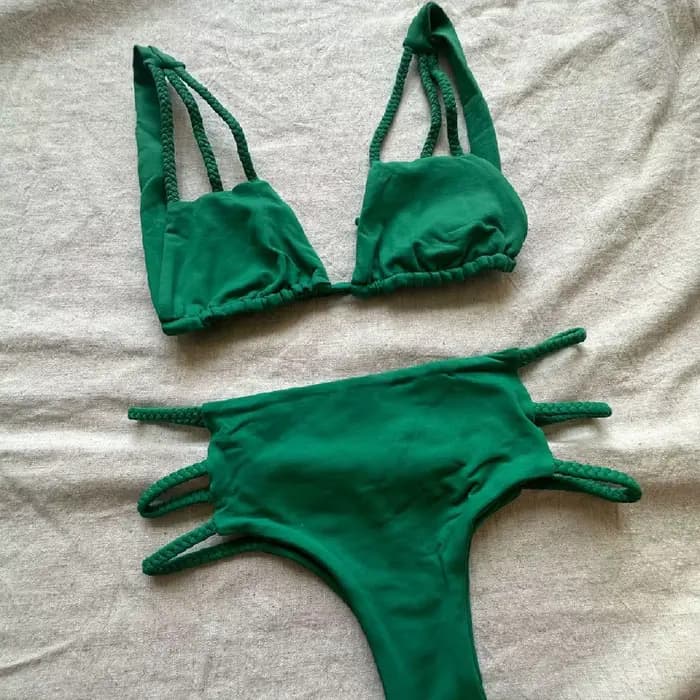 Maillot de bain deux pièces à armatures, Bikini, taille haute, Push Up, pour femmes, été