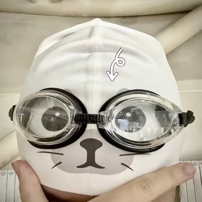 Bonnet de bain en silicone imperméable mignon, à séchage rapide, confortable, imprimé d'animaux amusants, pour la piscine