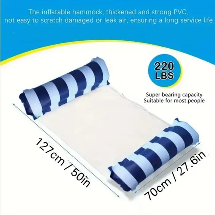 Chaises longues rayées haut de gamme pour piscine - Matelas de bain de soleil durables