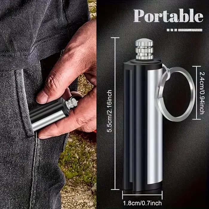 Briquet assorti en métal de silex, briquet de survie d'urgence Portable pour Camping en plein air, peut éclairer 10,000 fois, paquet de 1-50