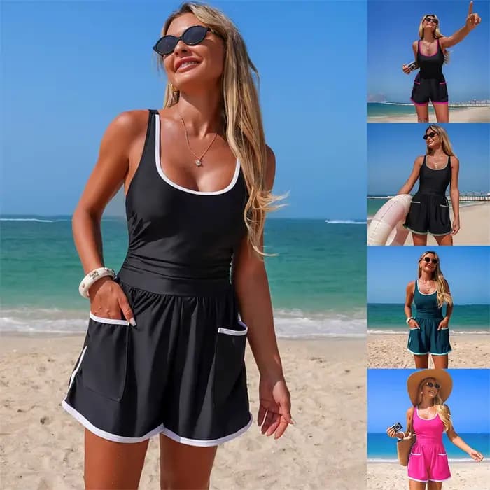 Maillots de bain une pièce pour femmes avec poches