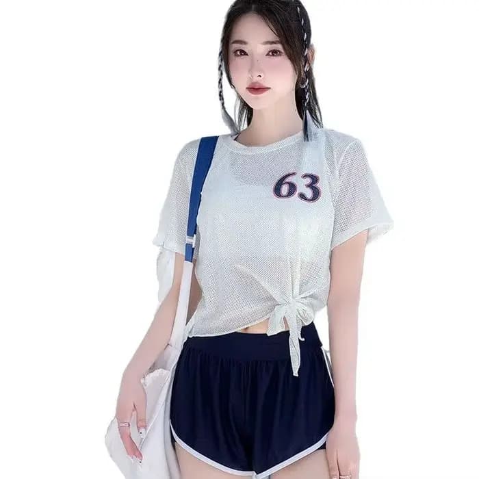 Nouveau maillot de bain fendu haut de gamme avec Style sportif et pantalon à Angle plat pour les maillots