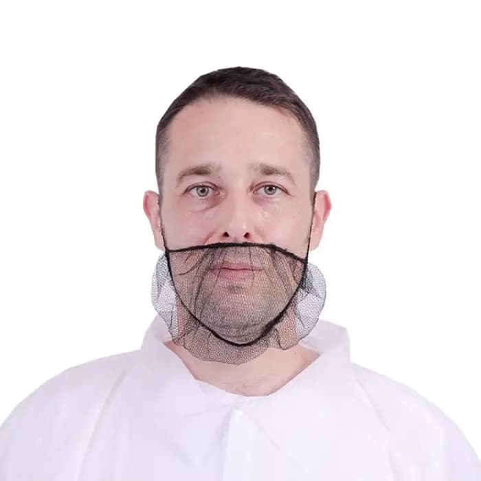 Filets de protection de barbe de poulet pour hommes, 100 pièces, protège-barbe respirants, nylon élastique, boucle unique, bandana facial, outil de coiffage