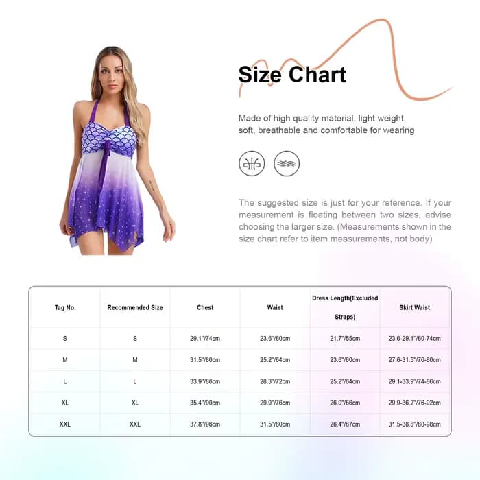 Maillot de bain sirène 2 pièces pour femmes