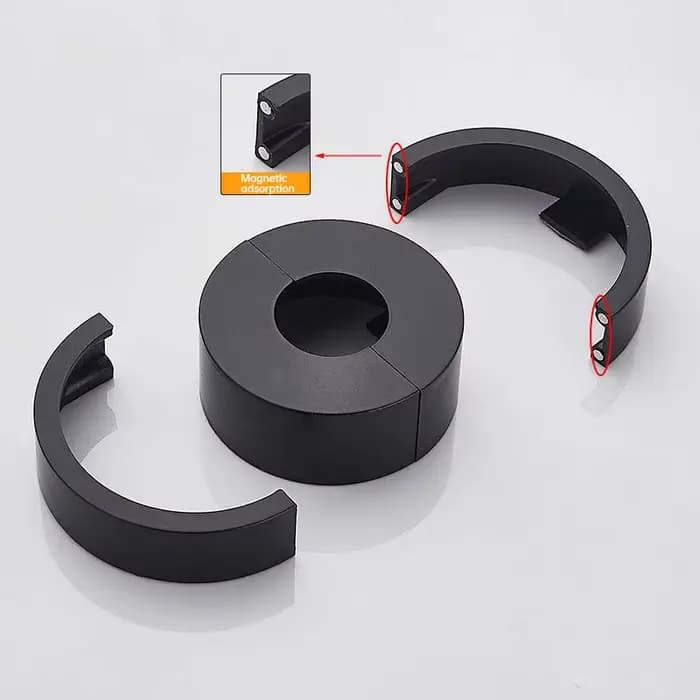 Trou de robinet télescopique couvercle décoratif salle de bains mur tuyau de douche bouchon couvercle de trou de robinet chromé rehausser le boîtier de trou de robinet