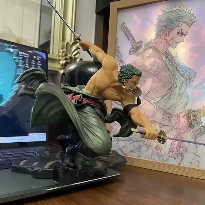 Figurine d'anime One Piece GK Roronoa Zoro Trois lames Sa-maximum Manga Anime Statue Figurine d'action Collection Modèle Jouet en gros