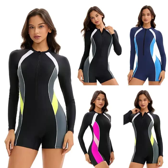 Maillot de bain une pièce à manches longues pour femme