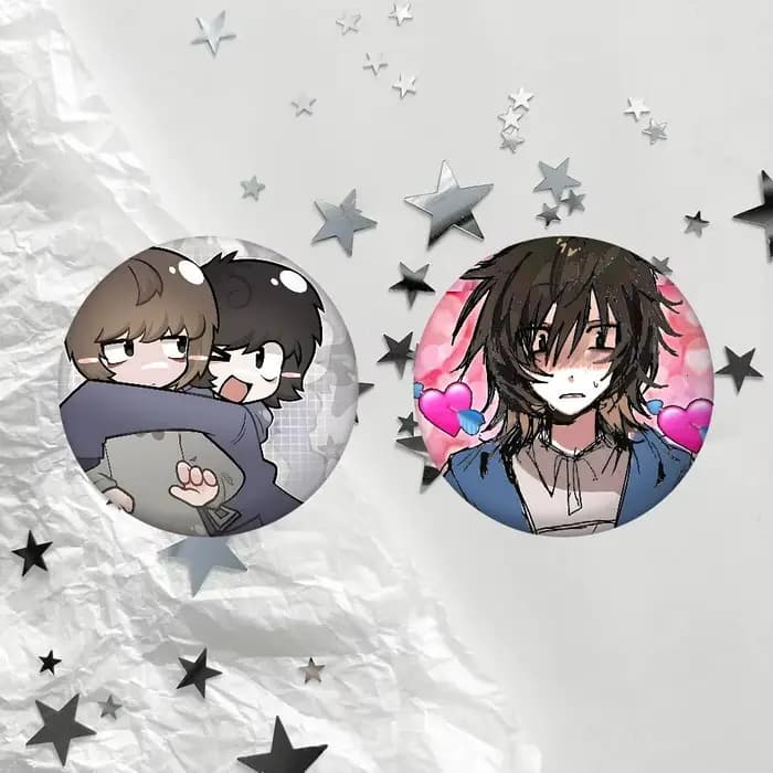 Broches Onewheatmark Will And Mike, badges humoristiques, bijoux fantaisie, cadeaux