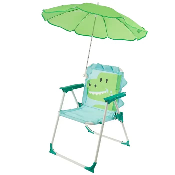 Chaise de plage pliable pour enfants avec parasol, légère, pour pique-nique, camping, résistante au vent, chaise longue de plage