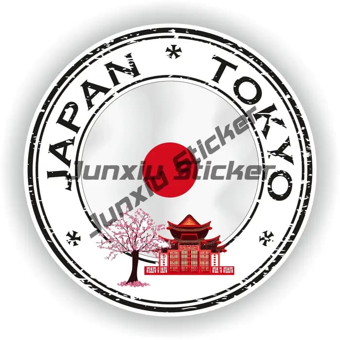 Autocollants d'emblème de silhouette de sensation de carte japonaise, autocollant rond de TakSeal, voiture de course, autocollant de soleil japonais, étanche