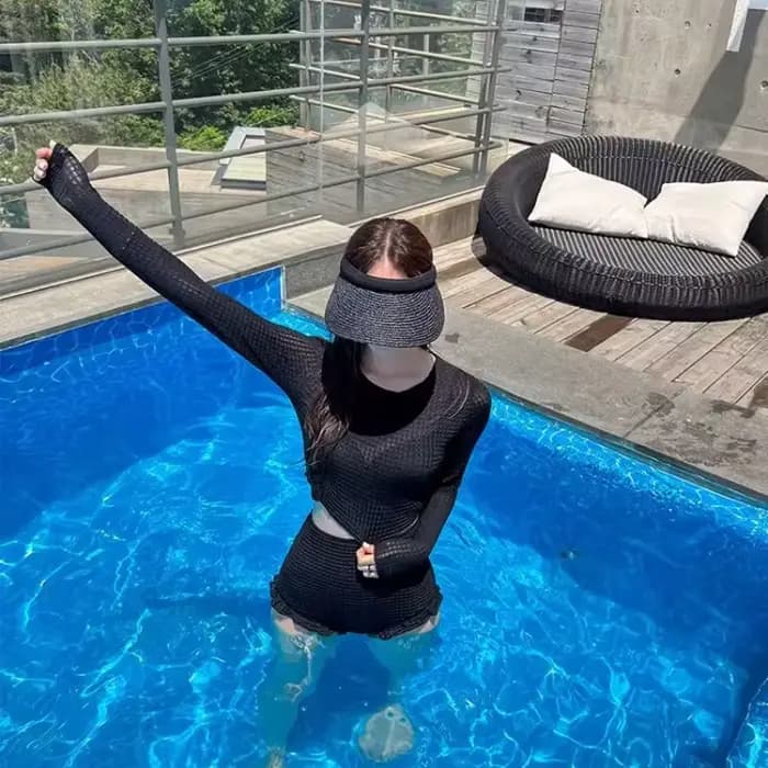 Maillot de bain conservateur à manches longues pour femme