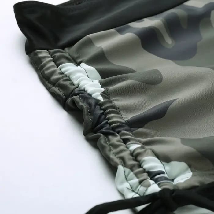 Maillot de bain camouflage 2pack imprimé maillots de bain pour dames fendu avec maillot de bain couleur Push deux maillots de bain courts pour femmes