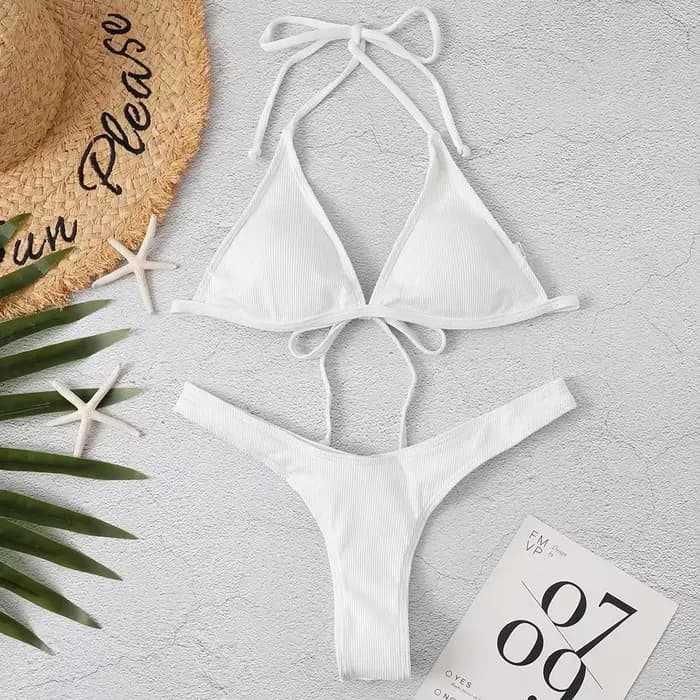Bikini classique noir uni
