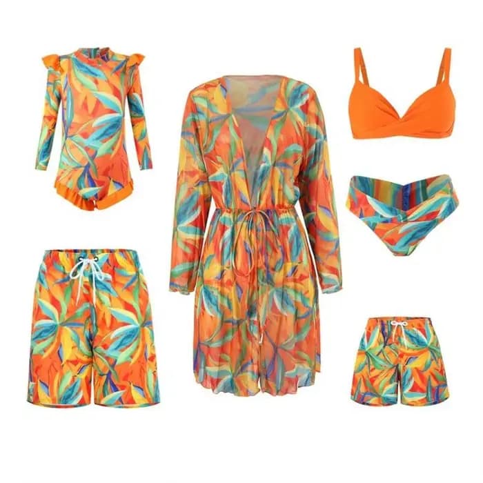 Maillot de bain UV pour mère et enfant, maillot de bain assorti pour la famille, pour femmes et filles, Bikini pour hommes et garçons, maillot de bain pour enfants et bébés, 2024