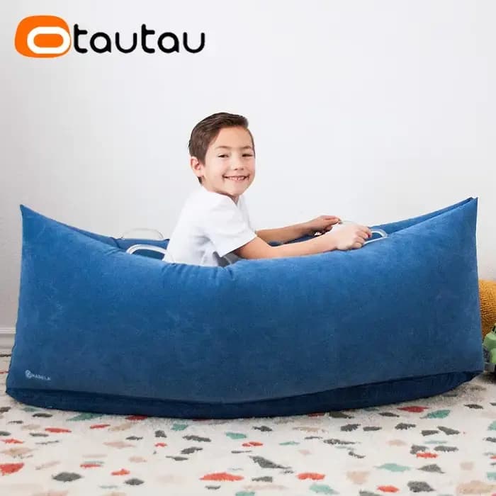 OTAUTAU-Chaise longue gonflable, pouf confortable, canapé-lit, fauteuil inclinable, canapé paresseux, siège d'angle, meubles SF113, 4 pieds