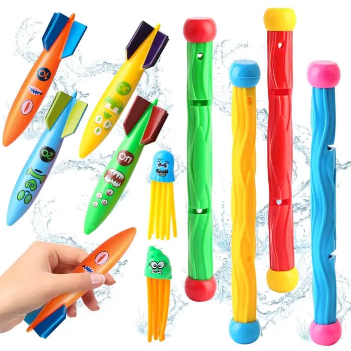 Jouets de piscine de plongée pour enfants, jeux de piscine amusants d'été, jouets coulants d'eau, fermeture respiratoire, entraînement, lancer d'eau, jouet sous-marin