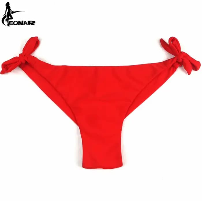 EONAR-Maillot de bain string brésilien pour femme, bas de bikini effronté, liens latéraux réglables, bas de coupe classique, maillot de bain