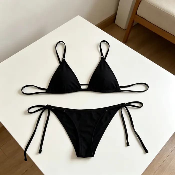Ensemble de maillot de bain bikini transparent, design mode estival, style serpent, confortable et polyvalent, maillot de bain simple