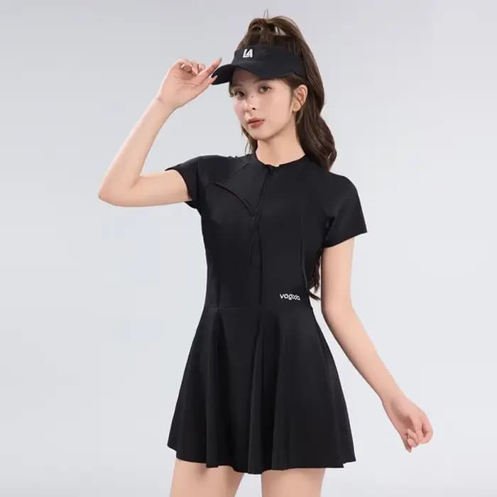 Nouveau maillot de bain une pièce amincissant pour femme, séchage rapide, style jupe, cache-maillot, pour jeunes filles à petite poitrine, idéal pour la natation et la gym