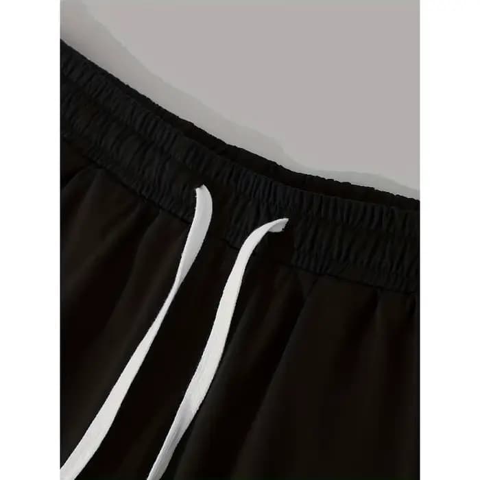 Shorts décontractés respirants pour hommes avec imprimé croisé, dotés d'une ceinture élastique avec cordon de serrage