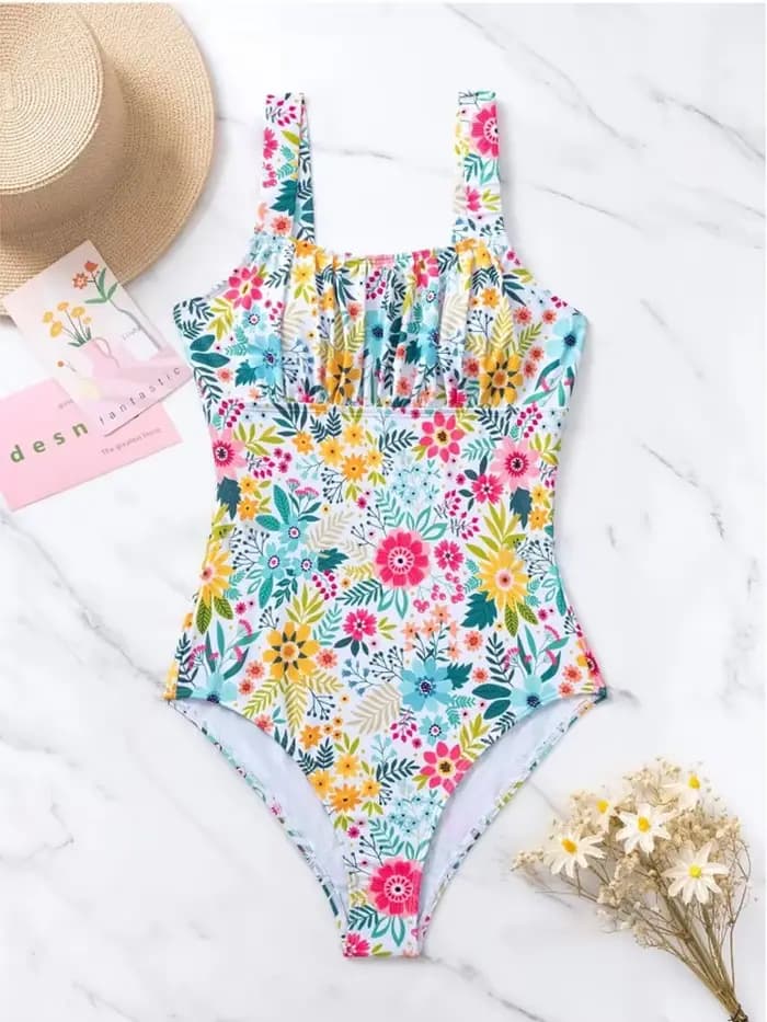 Maillot de bain une pièce imprimé Floral
