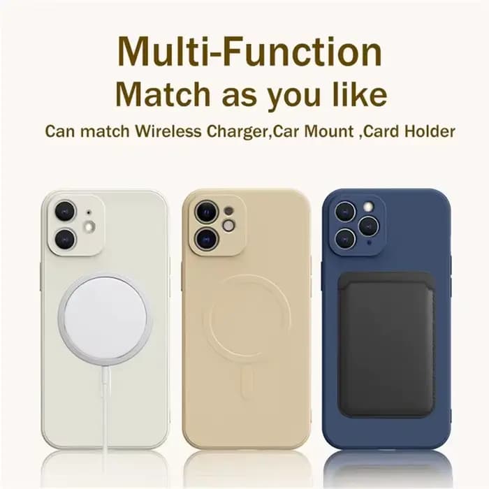 Étui de Charge magnétique sans fil Magsafe pour IPhone 15 16 14 13 12 11 Pro Max Mini XR XS Plus, housse de sangle en Silicone liquide souple