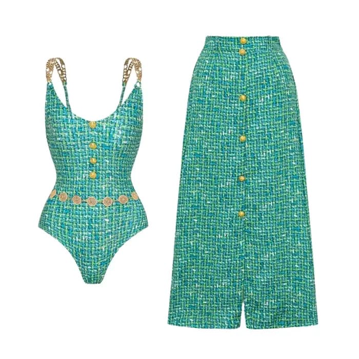 2Pc rétro imprimé maillot de bain 2026 Sexy Bikini femmes maillots