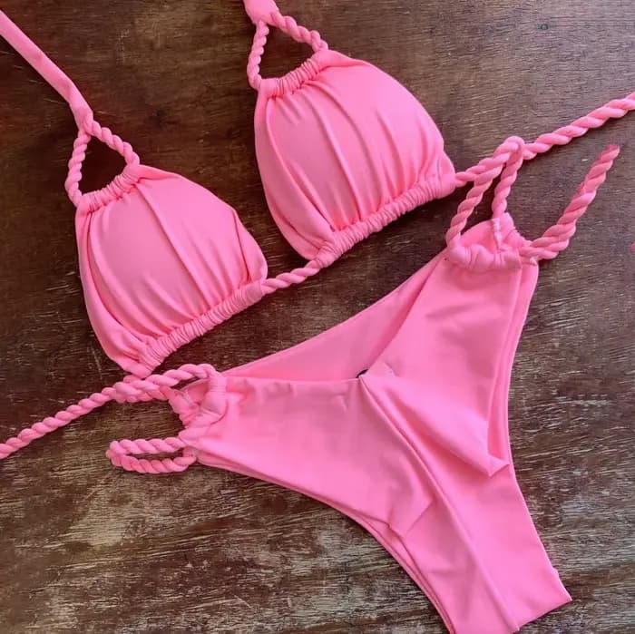 Maillot de bain deux pièces à armatures, Bikini, taille haute, Push Up, pour femmes, été