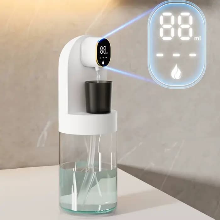 Distributeur automatique de bain de bouche avec compartiment pour gobelet, dispositif de distribution mural pour usage domestique dans la salle de bain, rechargeable par USB, 600 ml