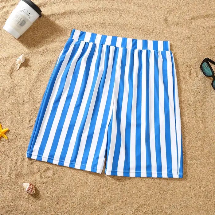 Famille maillot de bain mère fille maillots de bain père fils short de bain 2023 été rayé maman et fille Bikini costume correspondant tenue