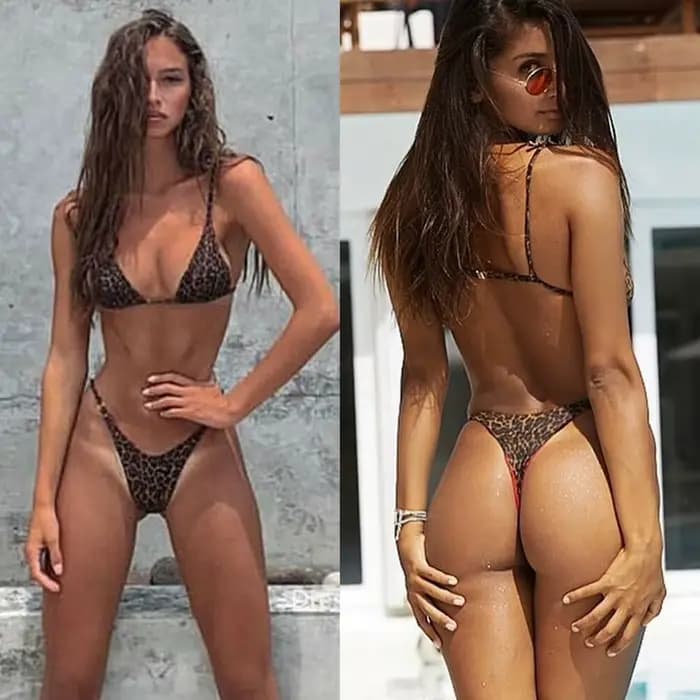 Maillot de bain sexy imprimé léopard pour femmes