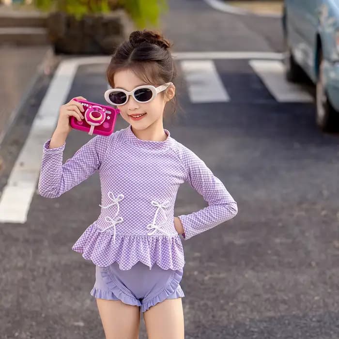 Maillot de bain deux pièces de Style coréen pour enfants