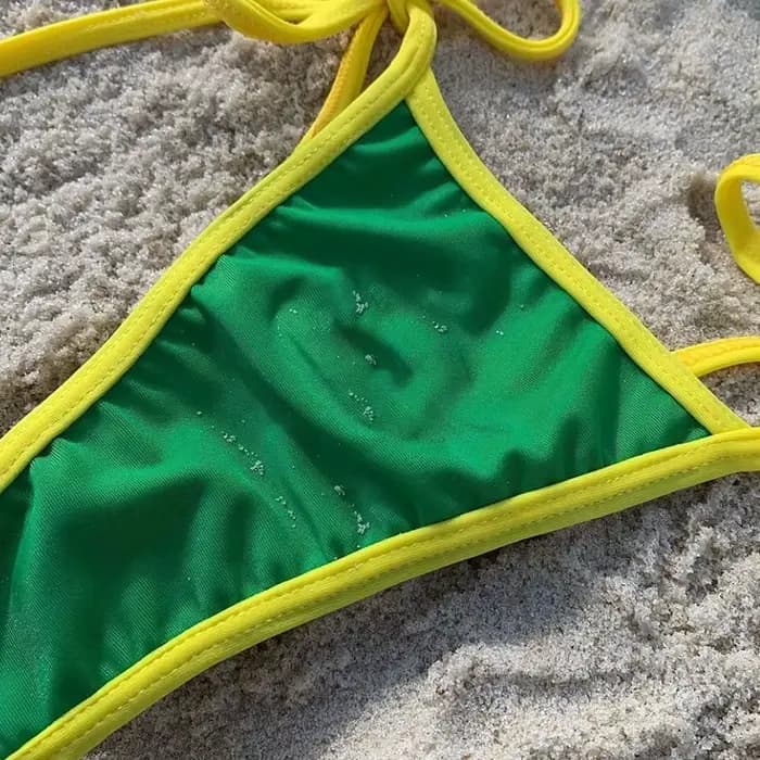 Maillot de bain deux pièces vert