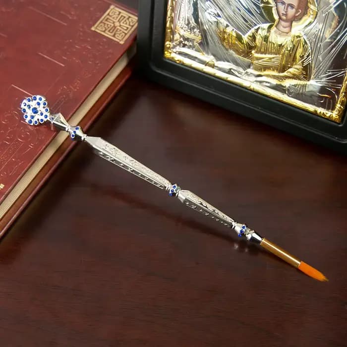 HTISOK Orhodoxe Or Argent Huile Sainte Stylo D'eau Sainte Église Religieuse Baptême Sainte