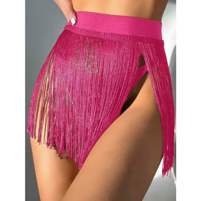 Maillot de bain 2025 nouvelle jupe courte à franges chemise de station de plage