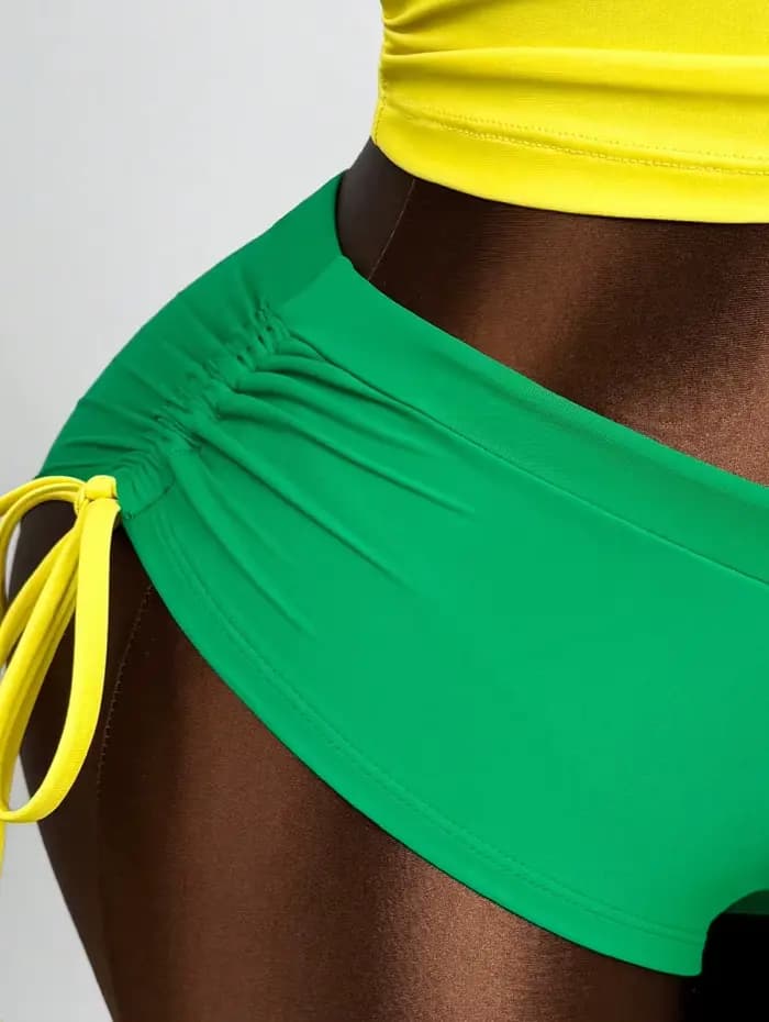Bikinis imprimés drapeau du Brésil pour femmes