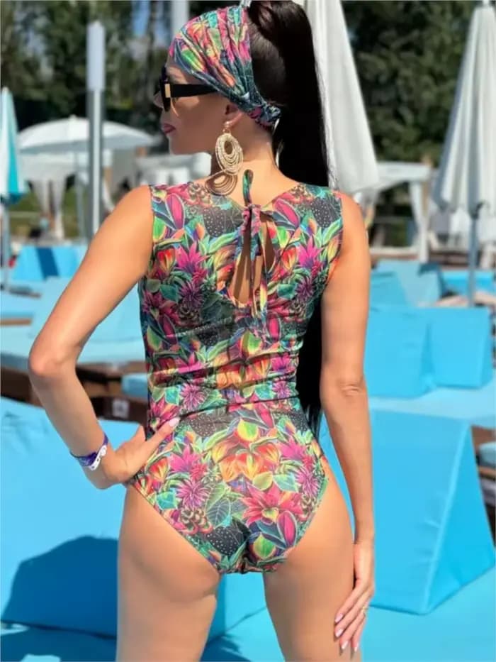 Nouveau taille haute Sexy maillot de bain femmes été maillot de bain Bikini ensemble maillot de bain sans manches femmes plage maillot de bain pour femme