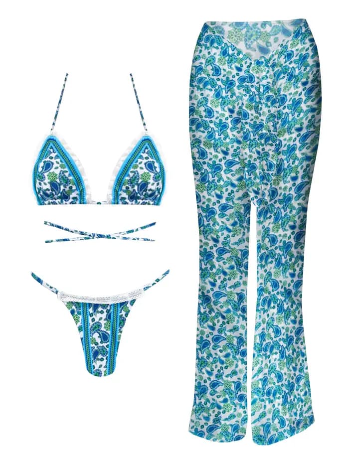 2025 Ensemble bikini noir élégant avec fond transparent