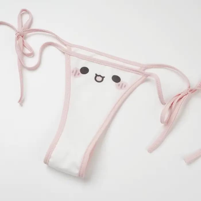 Mignon Bikini 2025 Anime Kawaii fille Cosplay maillot de bain femmes à lacets maillot de bain taille basse Bikinis ensembles maillot de plage