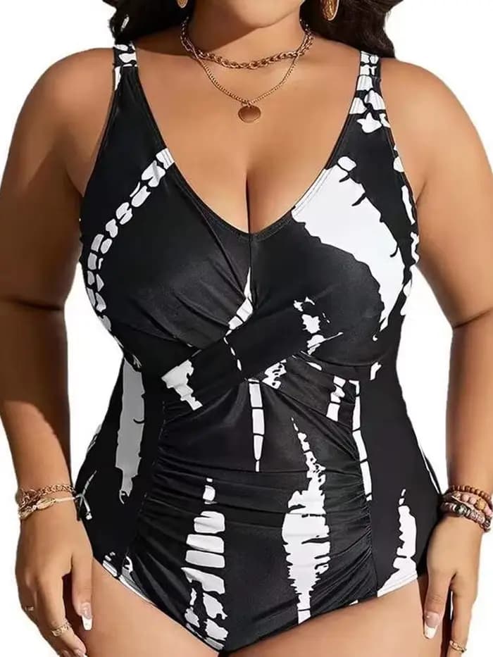 Grande taille maillot de bain femme une pièce Bikini Push Up 2024