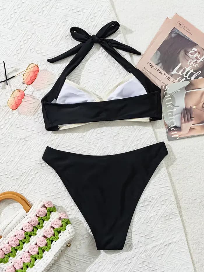 Femmes maillot de bain Sexy Bikini noir blanc maillots