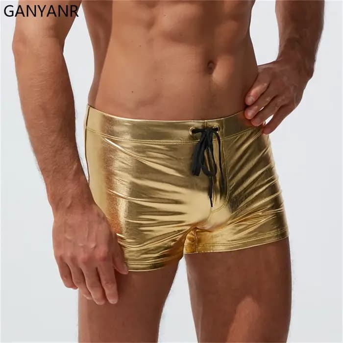 GANYANR – maillot de bain pour hommes, slip de bain Gay, Sexy, culotte de plage, vêtements de surf à séchage rapide
