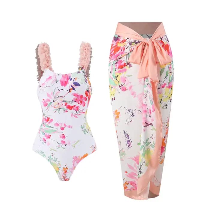 Maillot de bain une pièce à fleurs, sexy, décolleté en v profond, monokini, pour femmes, vêtements de plage, 2024