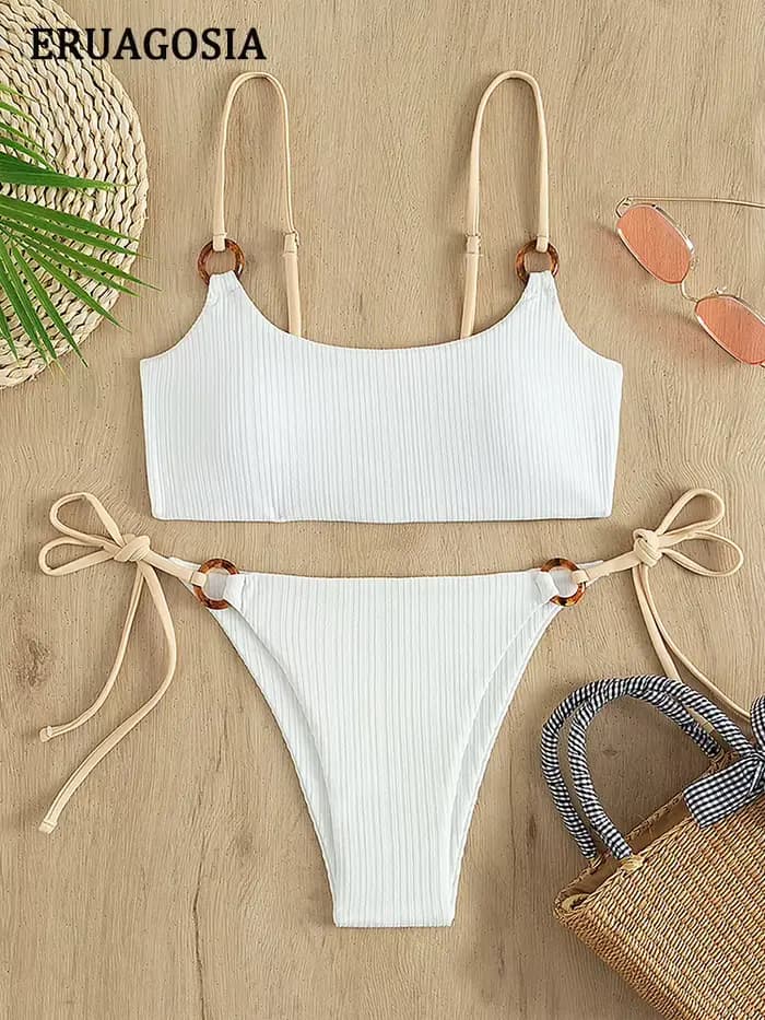Bikini côtelé sexy pour femmes