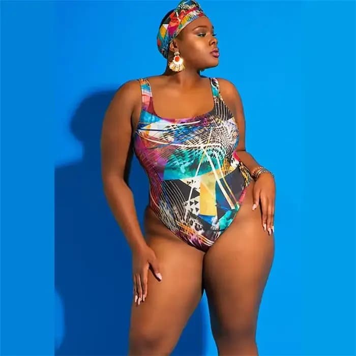Maillot de bain une pièce grande taille pour femme, monokini surdimensionné, tenue de plage, 4XL